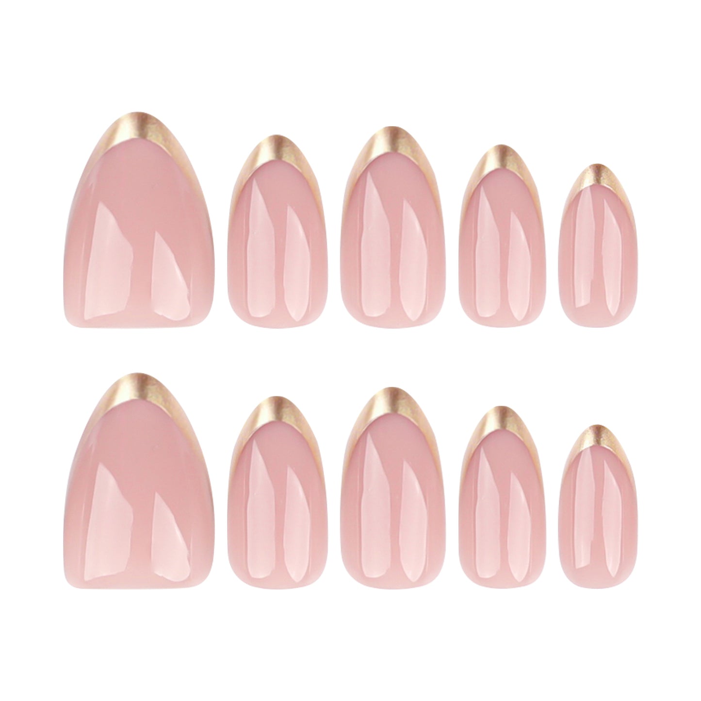 12 sizes 24 pieces nude press on nails measurements - ClairClaw Gilded Cuff