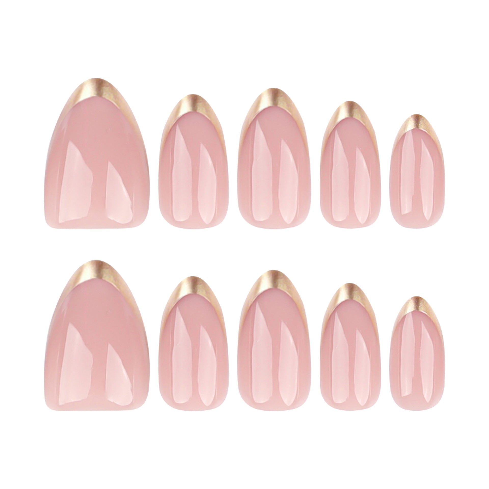 12 sizes 24 pieces nude press on nails measurements - ClairClaw Gilded Cuff