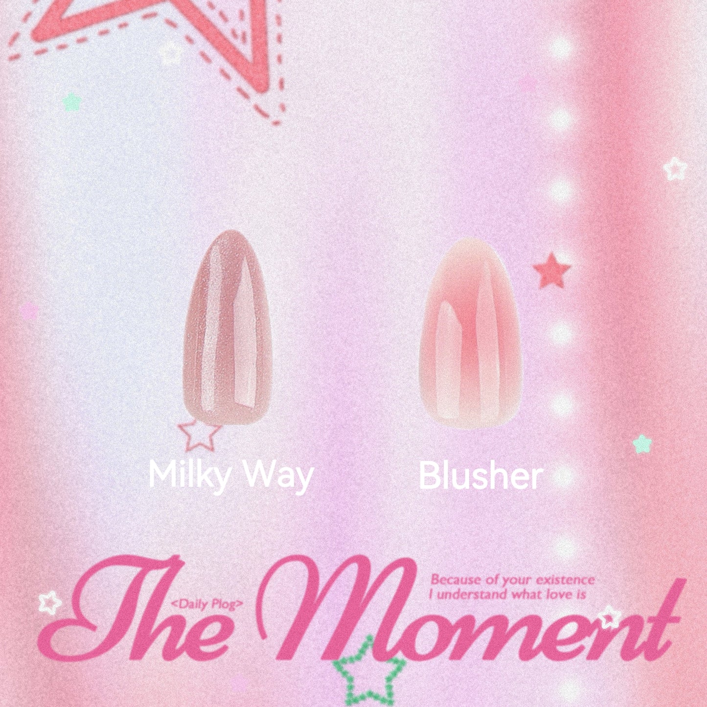 ClairClaw 24 sizes blush pink press on nails - Luminous Blush Sheen dual set