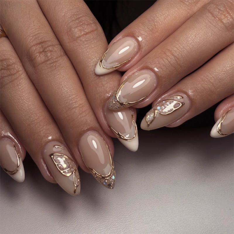 ClairClaw 12 sizes 24 pieces opal press on nails - M. Polyphemus Luna