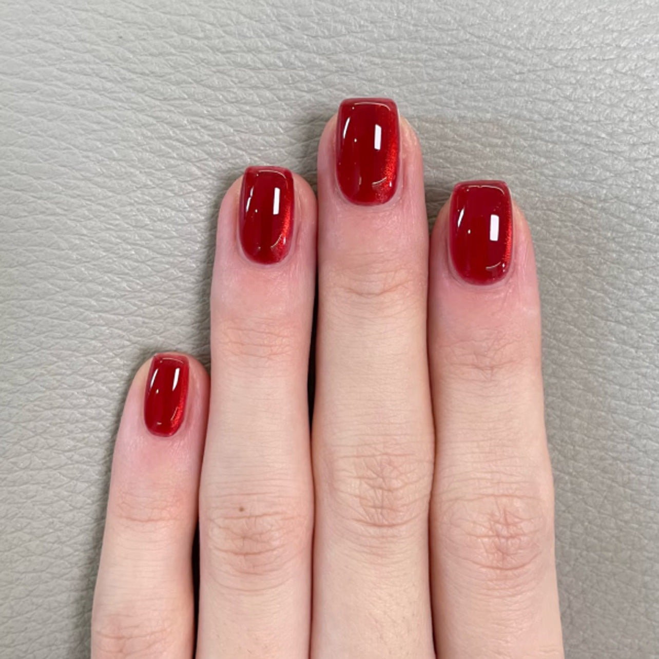 ClairClaw 12 sizes 24 pieces mirror crimson press on nails - Venus Crimson